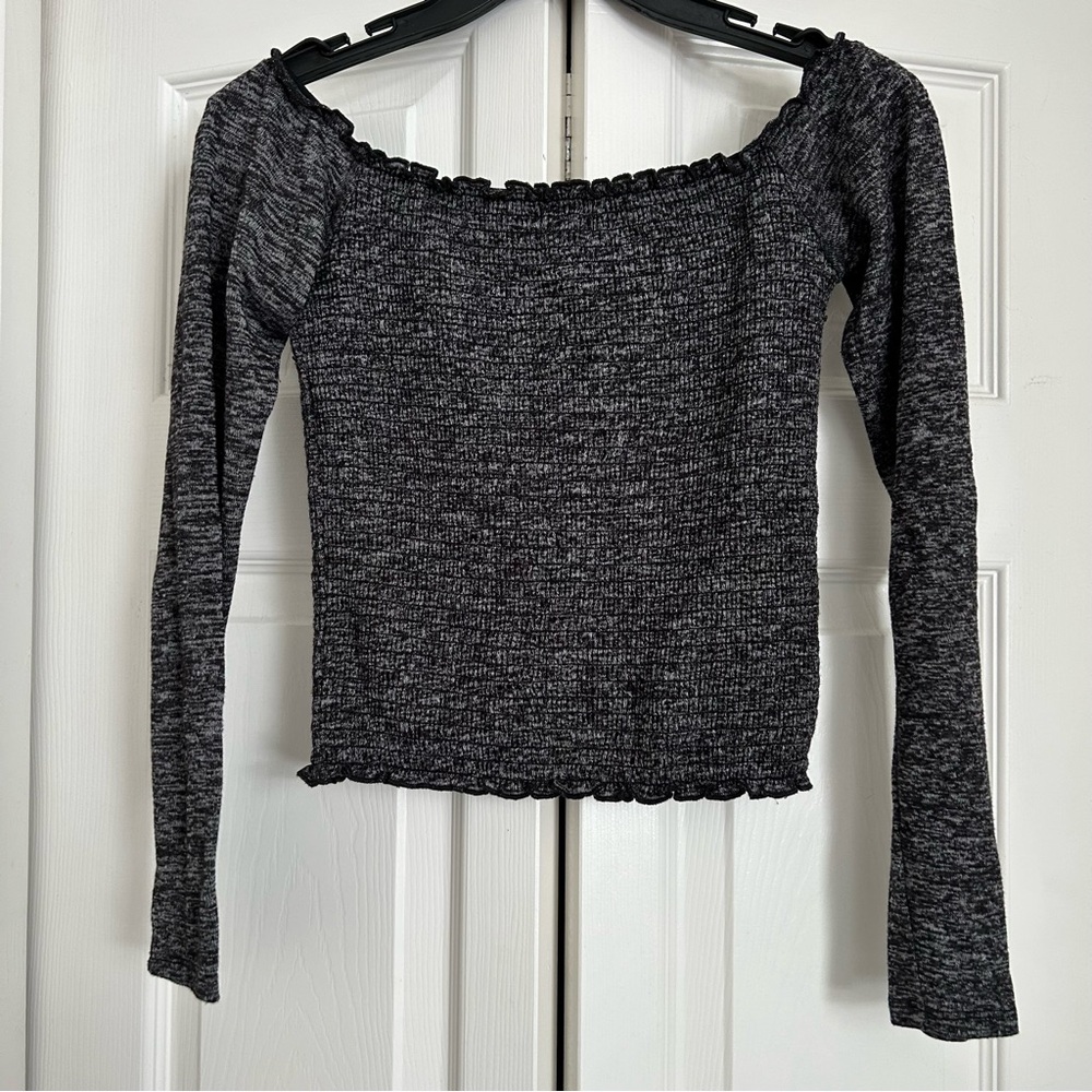 Off-The-Shoulder Heather Top